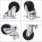 Black Swivel Castor Wheels Furniture Casters Universal 30Mm Heavy Duty 8 Pcs Unbranded