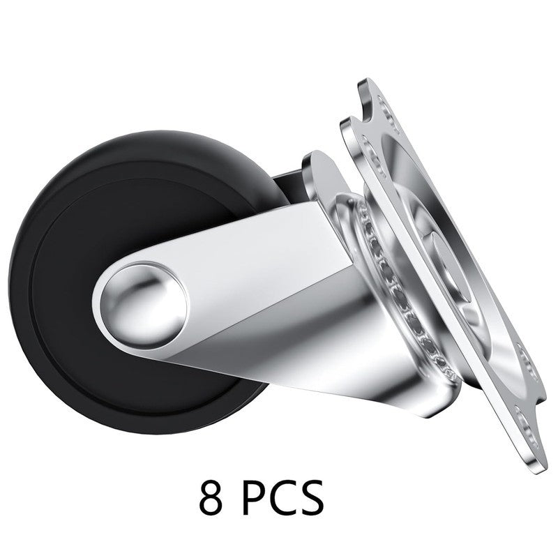 Black Swivel Castor Wheels Furniture Casters Universal 30Mm Heavy Duty 8 Pcs Unbranded