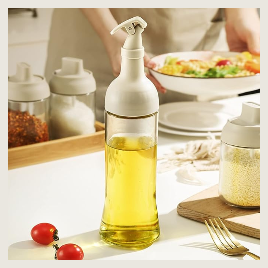 Glass Oil and Vinegar Dispenser Bottle 500ml For Cooking Easy Refill & Cleaning Unbranded