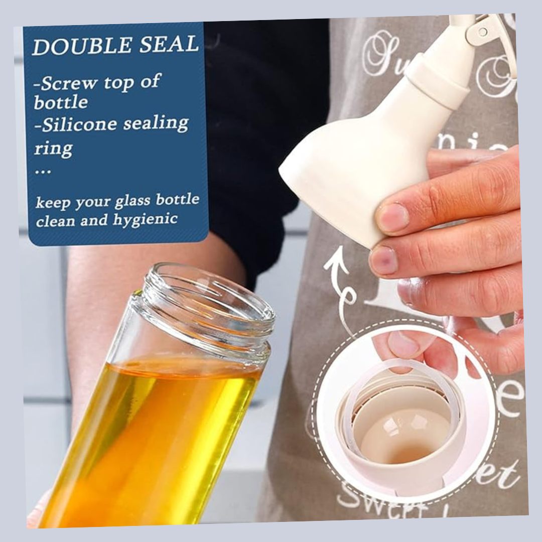 Glass Oil and Vinegar Dispenser Bottle 500ml For Cooking Easy Refill & Cleaning Unbranded