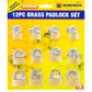 12Pc Security Padlock Marksman 20/30/35mm Strong Brass with 3 Keys Marksman