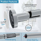 Extendable Curtain Tension Rod 48-82CM No Drill Adjustable Shower Window Gray Unbranded