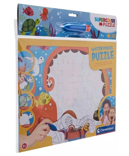 Water Reveal Puzzle Deep Sea 30 Pieces Jigsaw for Kids Age 3 Multicoloured Toy Unbranded