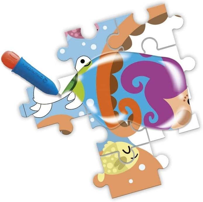 Water Reveal Puzzle Deep Sea 30 Pieces Jigsaw for Kids Age 3 Multicoloured Toy Unbranded