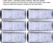 6Pcs Aquarium Filter Cotton Replacement Pads Wall Mounted Fish Tank Filters Unbranded