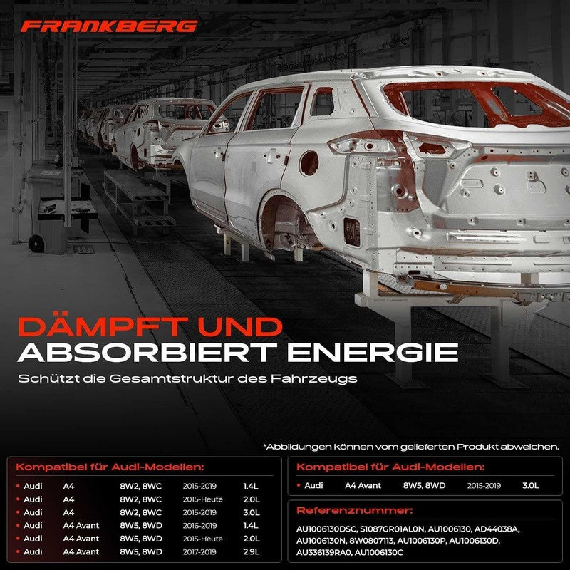 Front Bumper Reinforcement Fit Audi A4 B9 8W2 8WC Avant 2015-2024 Aluminium Unbranded