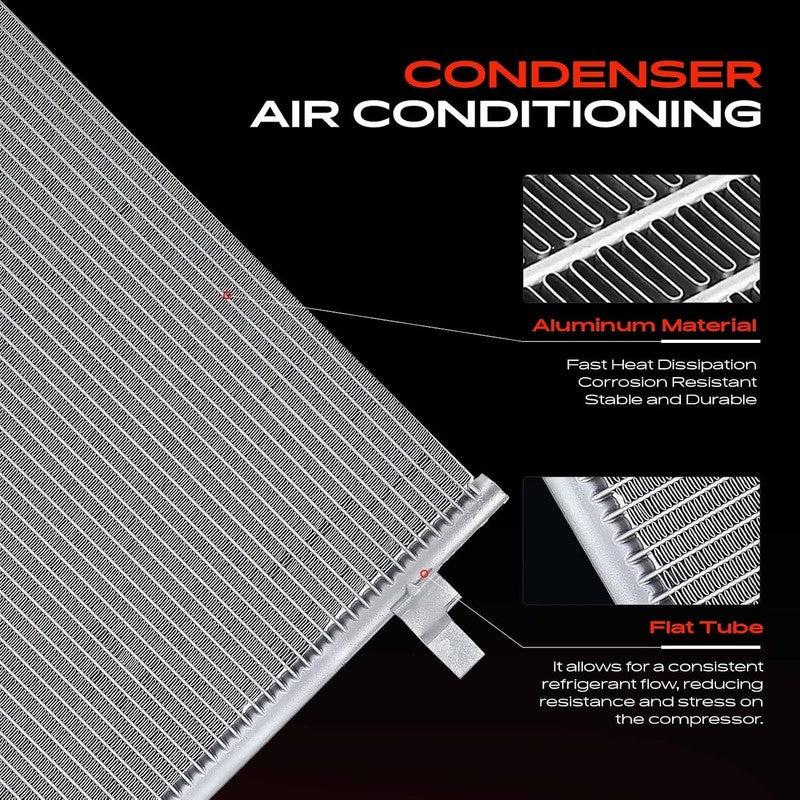 Air Con Condenser Fit Audi A4 B5 VW Passat B5 1997-2005 Aluminium Cooling Unit Unbranded