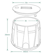 10'' Valve Box Lid Underground Irrigation Sprinkler Water Meter Garden Cover Unbranded