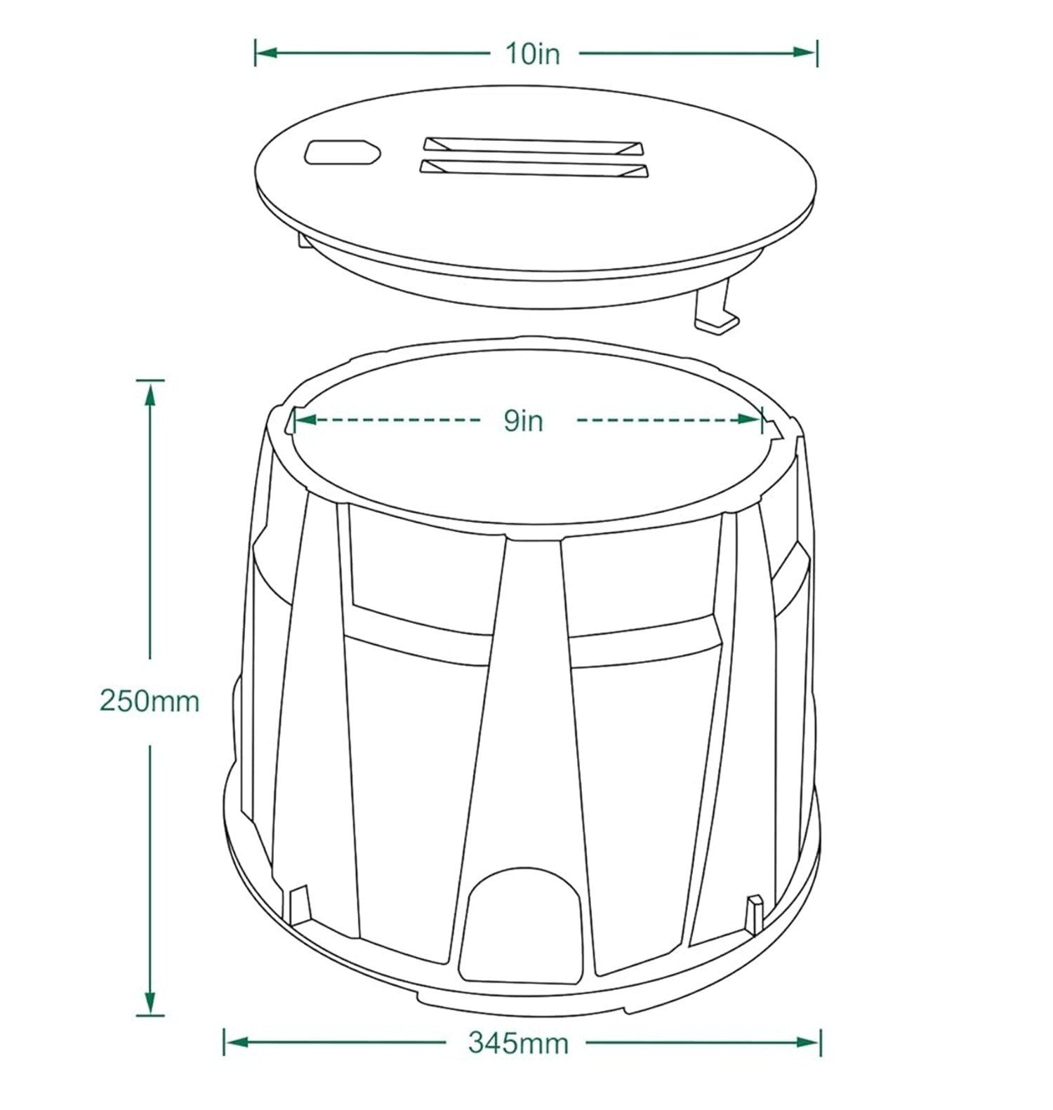 10'' Valve Box Lid Underground Irrigation Sprinkler Water Meter Garden Cover Unbranded