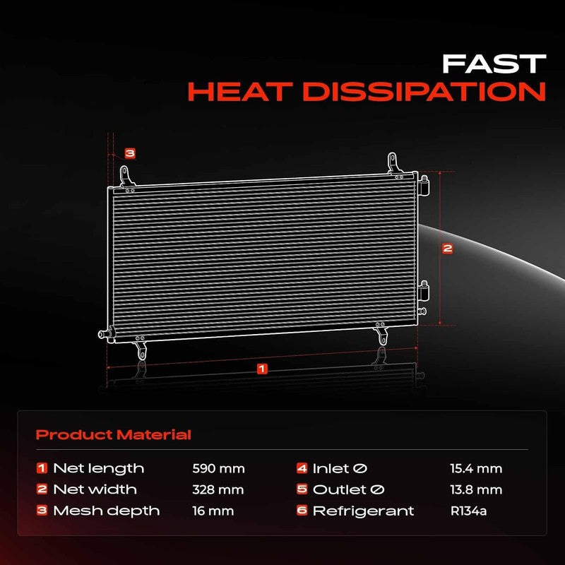 AC Air Cond Condenser 6C0816411 Air Conditioning fit  Audi Seat Skoda VW Unbranded