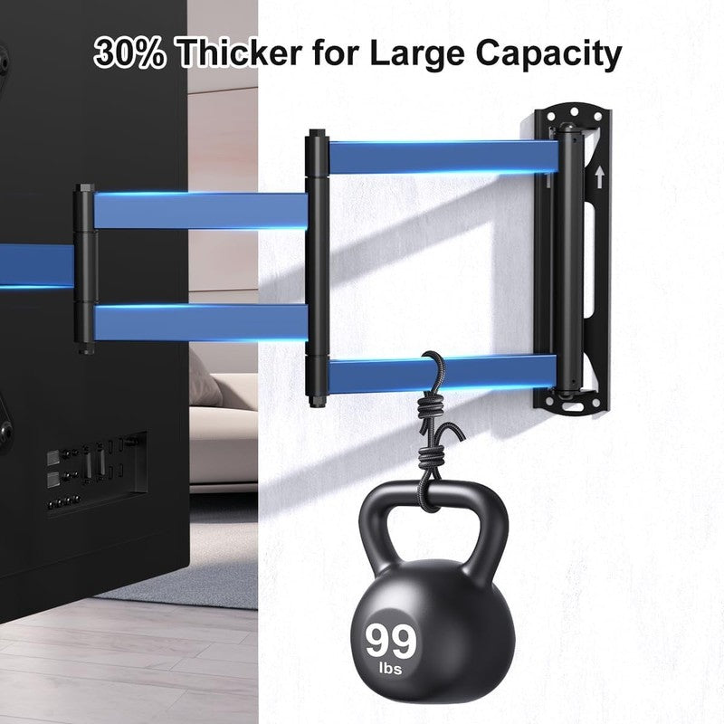 Corner TV Mount Long Arm Fit 23 To 60 Inch Full Motion Wall Bracket Unbranded