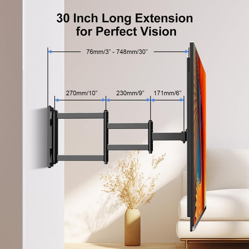 Corner TV Mount Long Arm Fit 23 To 60 Inch Full Motion Wall Bracket Unbranded