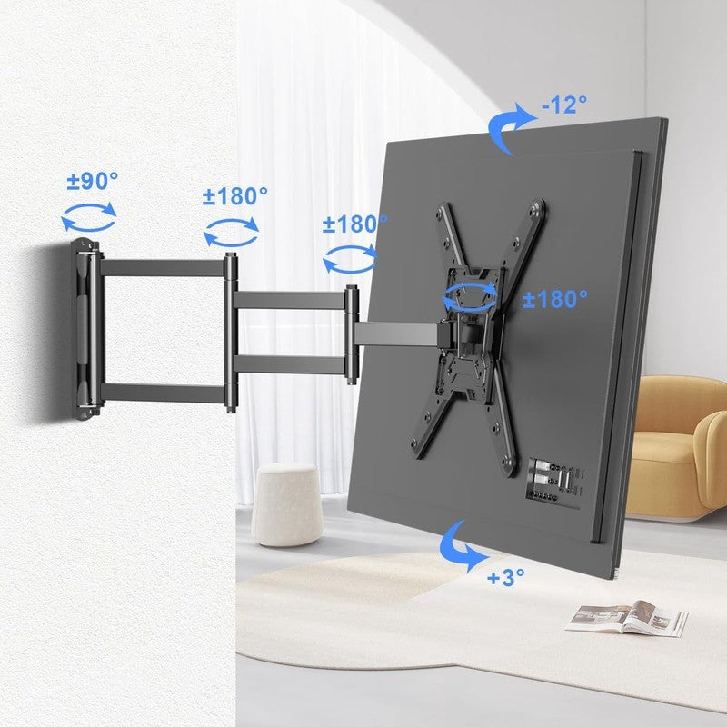 Corner TV Mount Long Arm Fit 23 To 60 Inch Full Motion Wall Bracket Unbranded