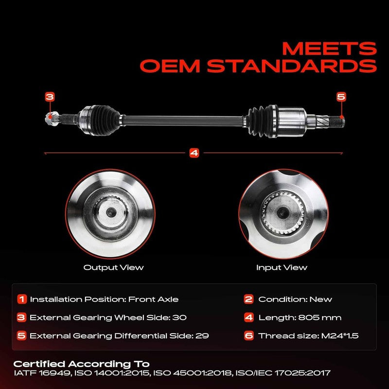 CV Drive Shaft Joint Kit Fit Tesla Model 3 5YJ3 AWD 19-22 Front 104411900D Unbranded