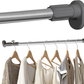 Extendable Curtain Rod No Drill Tension Rail Stainless Steel Grey 40-60Cm Pole Unbranded