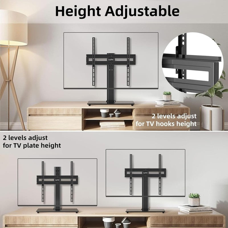 Universal Swivel TV Stand 26-55 Inch Table Top 400x400 Adjustable Unbranded