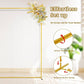 Square Balloon Arch Stand Gold Metal Wedding Backdrop Frame 6.6Ft Party Ceremony Unbranded