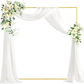 Square Balloon Arch Stand Gold Metal Wedding Backdrop Frame 6.6Ft Party Ceremony Unbranded