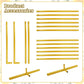 Square Balloon Arch Stand Gold Metal Wedding Backdrop Frame 6.6Ft Party Ceremony Unbranded