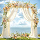 Square Balloon Arch Stand Gold Metal Wedding Backdrop Frame 6.6Ft Party Ceremony Unbranded