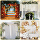 Square Balloon Arch Stand Gold Metal Wedding Backdrop Frame 6.6Ft Party Ceremony Unbranded