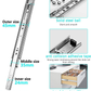 Drawer Runners Slides 250mm Heavy Duty 45kg Full Extension Ball Bearing Unbranded
