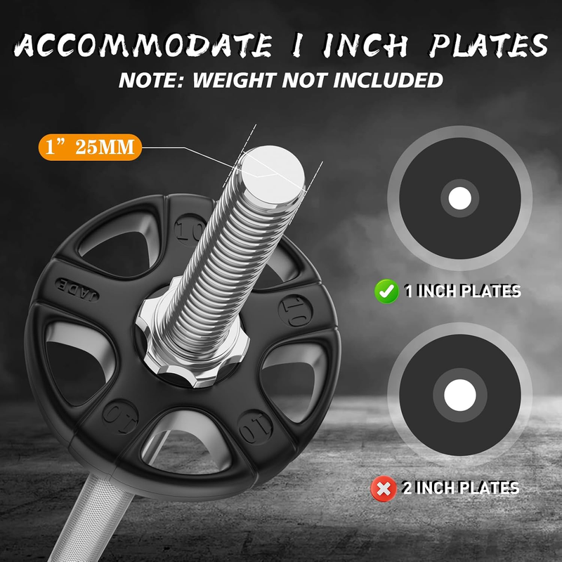 140Cm Weight Lifting Barbell Straight Bar Home Gym Bench Press Squat 480Lb Bar Unbranded