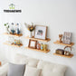 Solid Wood Floating Wall Shelf Picture Ledge Natural Display Storage 60Cm 2Pack Does not apply