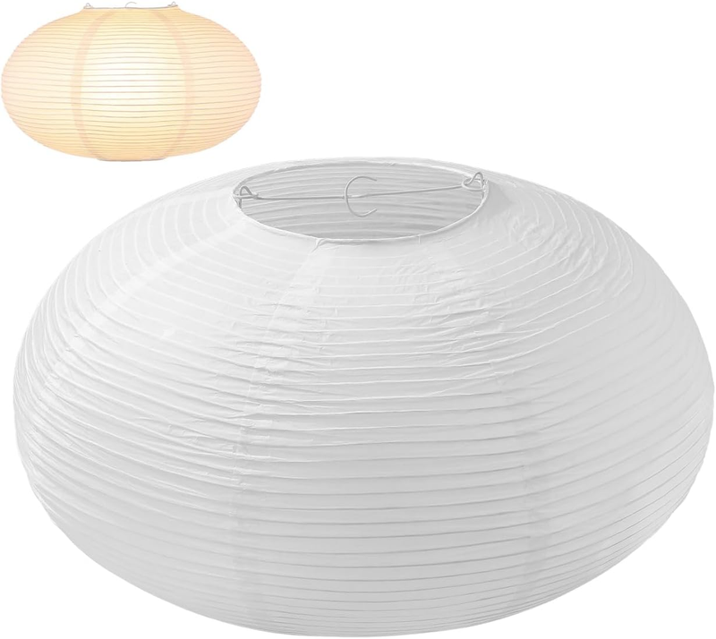 Paper Pendant Lampshade Foldable Ceiling Light Shade Japanese Style White 41Cm Unbranded