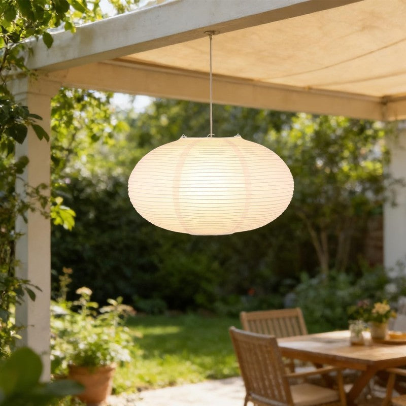 Paper Pendant Lampshade Foldable Ceiling Light Shade Japanese Style White 41Cm Unbranded