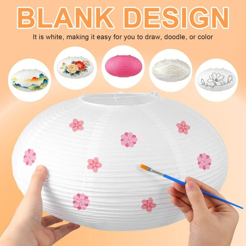 Paper Pendant Lampshade Foldable Ceiling Light Shade Japanese Style White 41Cm Unbranded