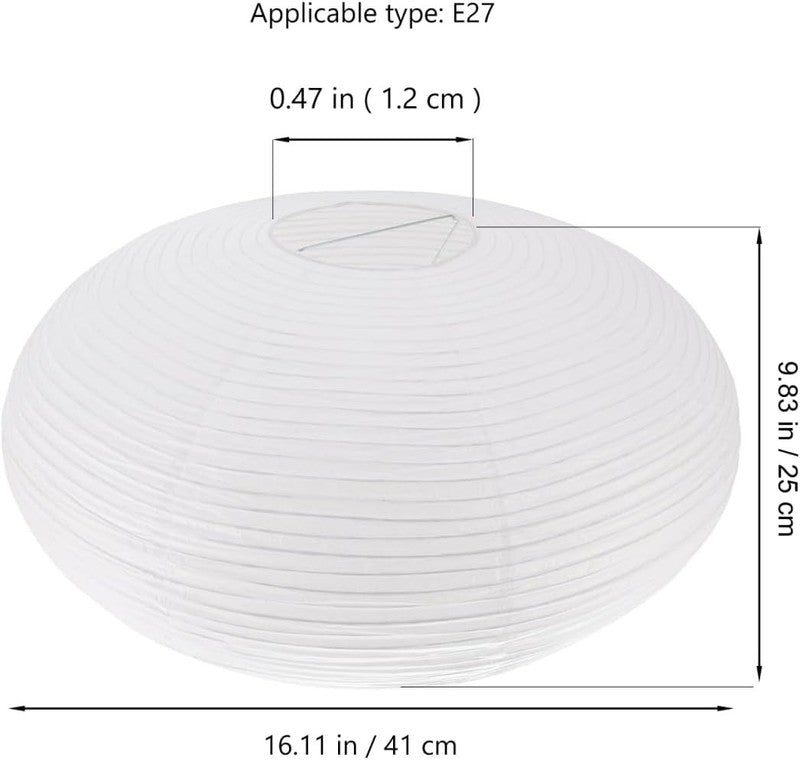 Paper Pendant Lampshade Foldable Ceiling Light Shade Japanese Style White 41Cm Unbranded