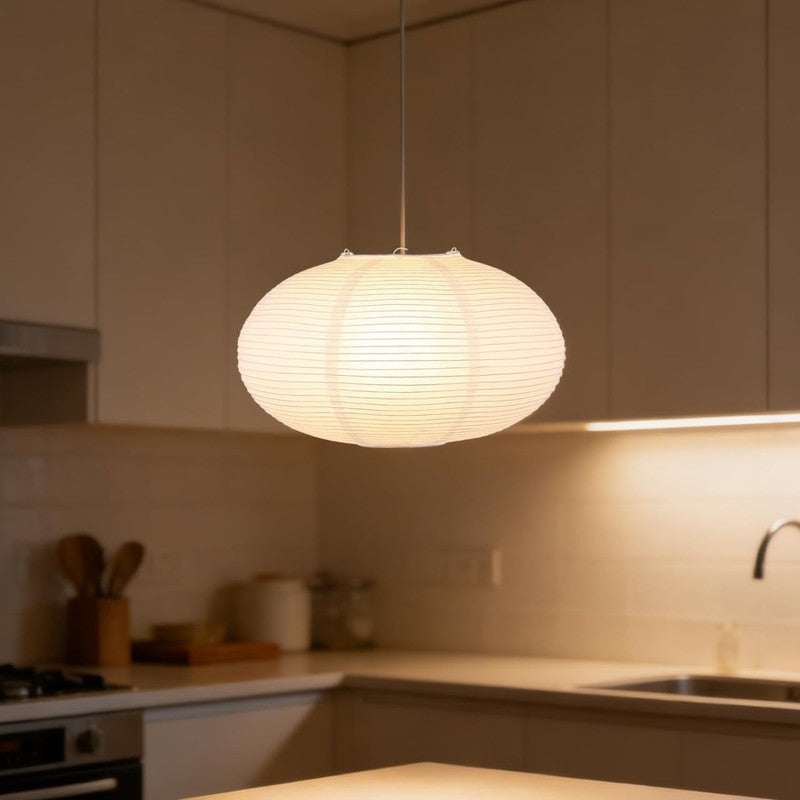 Paper Pendant Lampshade Foldable Ceiling Light Shade Japanese Style White 41Cm Unbranded