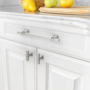 Cabinet Handles Satin Nickel Drawer Pulls 160mm Zinc Alloy Kitchen 2 Pack Unbranded