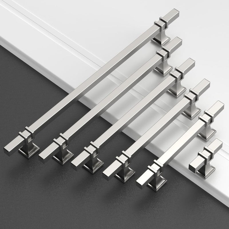 Cabinet Handles Satin Nickel Drawer Pulls 160mm Zinc Alloy Kitchen 2 Pack Unbranded