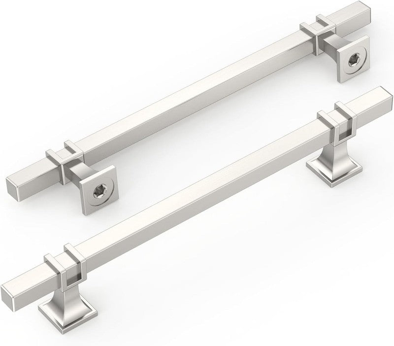 Cabinet Handles Satin Nickel Drawer Pulls 160mm Zinc Alloy Kitchen 2 Pack Unbranded
