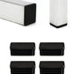 Rectangle Plastic Plug End Cap Tube Chair Insert Bed Furniture 40mm x 30mm 4 pcs Unbranded