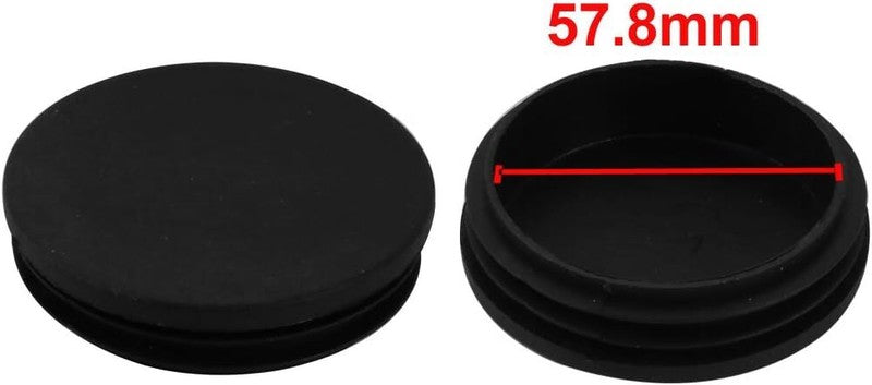 Round Tube Insert Chair Leg Caps Plastic Floor Protectors Black 70Mm 6 Piece Set Does not apply