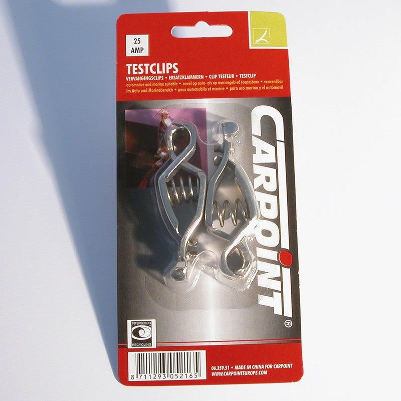 Battery Clamp Terminal Pair Carpoint Steel 25A 6 to 20mm Cable Unbranded