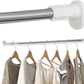 Expandable Shower Curtain Rail Tension Rod Clothes Hanging Pole No Drill Does not apply