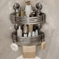 Corner Shower Caddy Suction Shelf Bathroom Organiser Rack No Drill Grey 2 Pack Unbranded