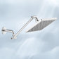 Rain Shower Head Square High Pressure Stainless Steel Chrome 8Inch Bathroom Head Does not apply