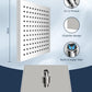 Rain Shower Head Square High Pressure Stainless Steel Chrome 8Inch Bathroom Head Does not apply