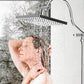 Rain Shower Head Square High Pressure Stainless Steel Chrome 8Inch Bathroom Head Does not apply