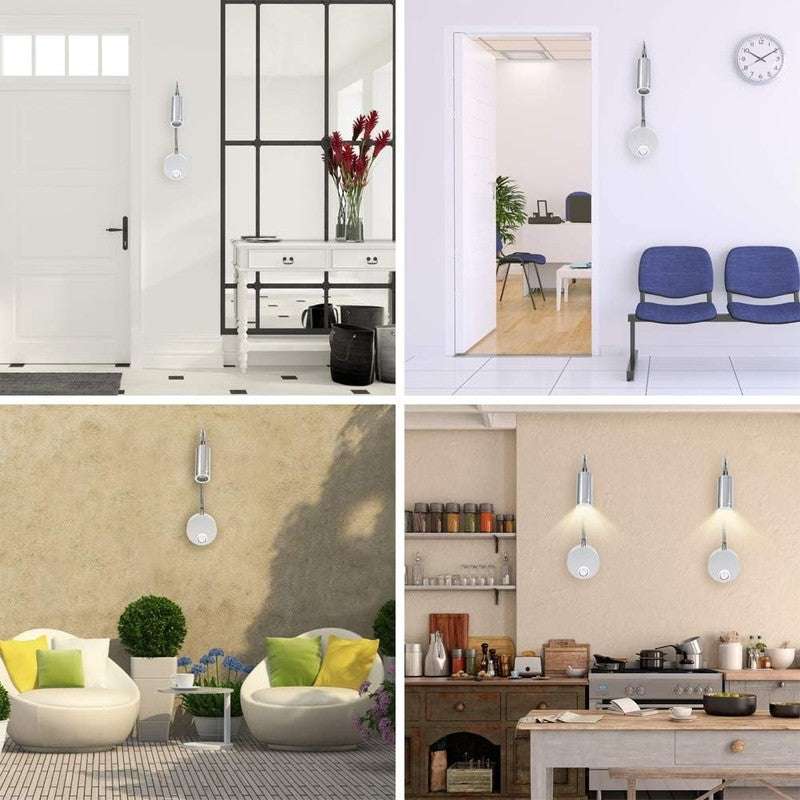 LED Bed Reading Light Flexible Gooseneck Wall Lamp Headboard Cool White Switch n/a