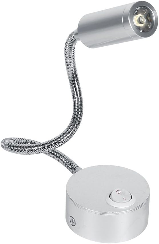 LED Bed Reading Light Flexible Gooseneck Wall Lamp Headboard Cool White Switch n/a