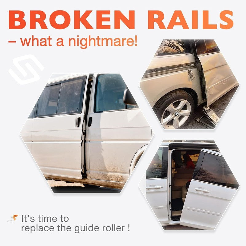 Sliding Door Roller Guide Right Upper Middle Lower Runner fit VW T5 7H0843398H Does not apply