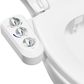 Bidet Toilet Seat Attachment Dual Nozzle Hot Cold Water Wash Mechanical Sprayer Does not apply