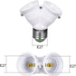 E27 Dual Adapter LED Light Socket Converter Bulb Base Splitter Lamp Holder Unbranded