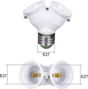 E27 Dual Adapter LED Light Socket Converter Bulb Base Splitter Lamp Holder Unbranded
